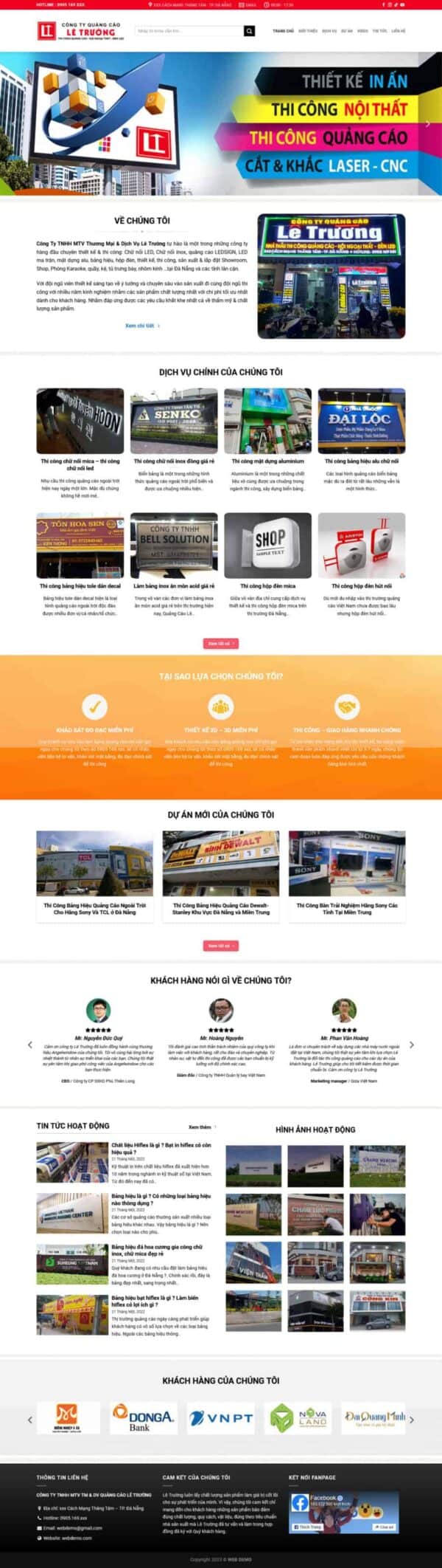 Theme wordpress làm biển quảng cáo