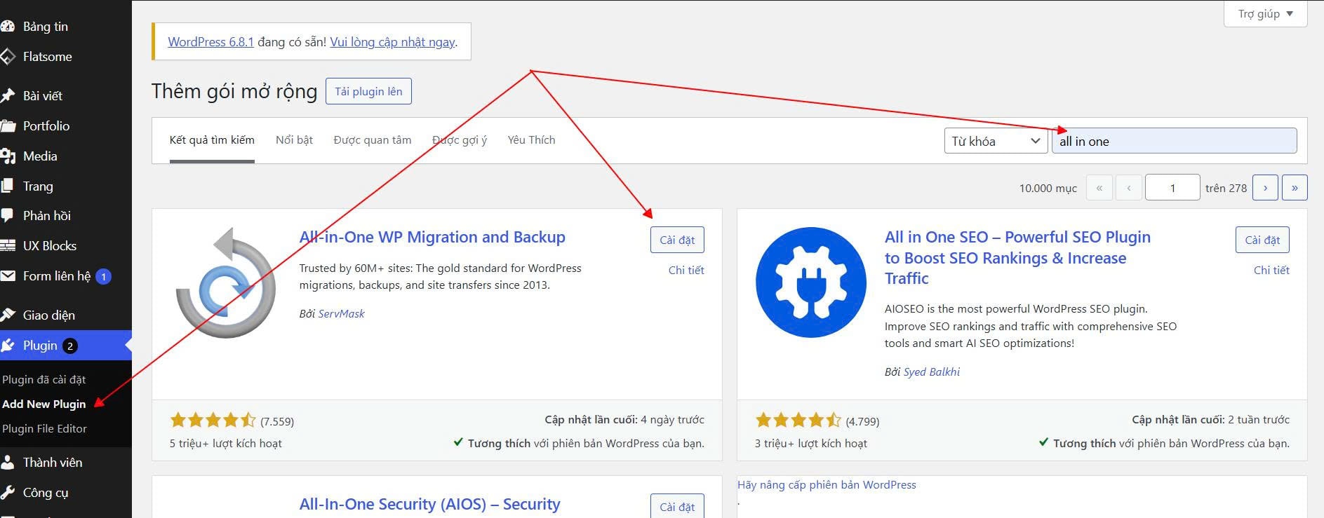 Hướng dẫn Backup và Restore cho website WordPress sử dụng plugin All-in-One WP Migration